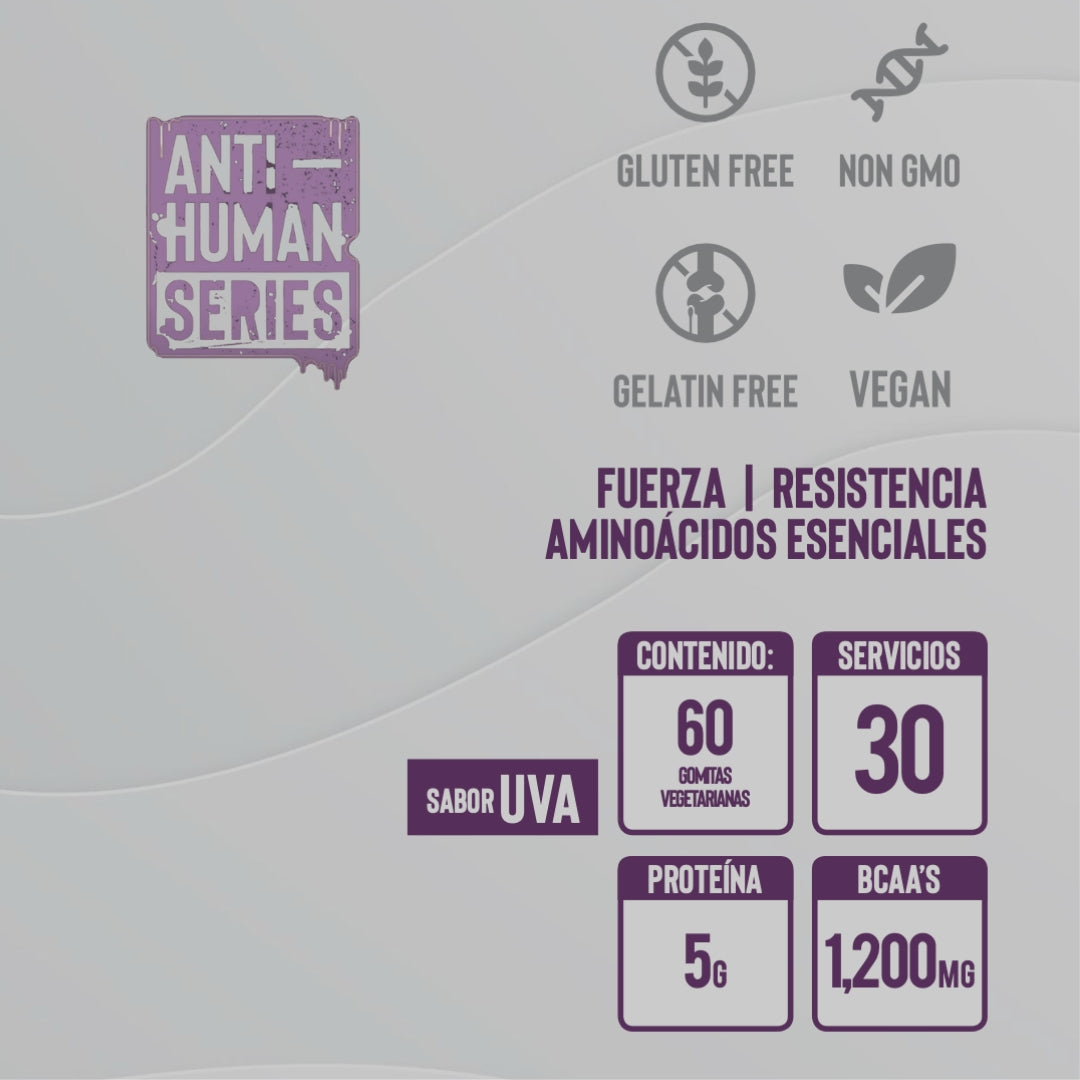 BCAA´S +PROTEIN GUMMIES DE ANTI-HUMAN SERIES