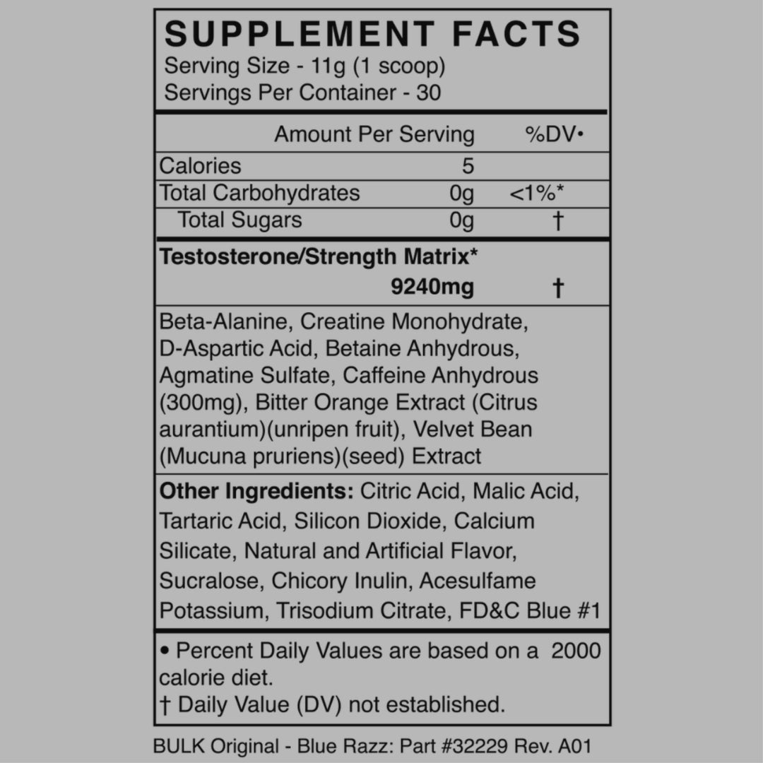 BULK TESTOSTERONE PRE-WORKOUT DE BLACKMARKET
