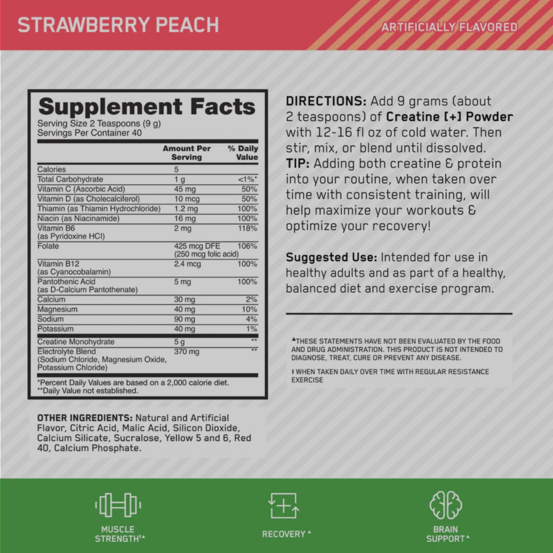 CREATINE+ DE OPTIMUM NUTRITION