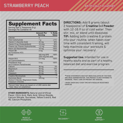 CREATINE+ DE OPTIMUM NUTRITION