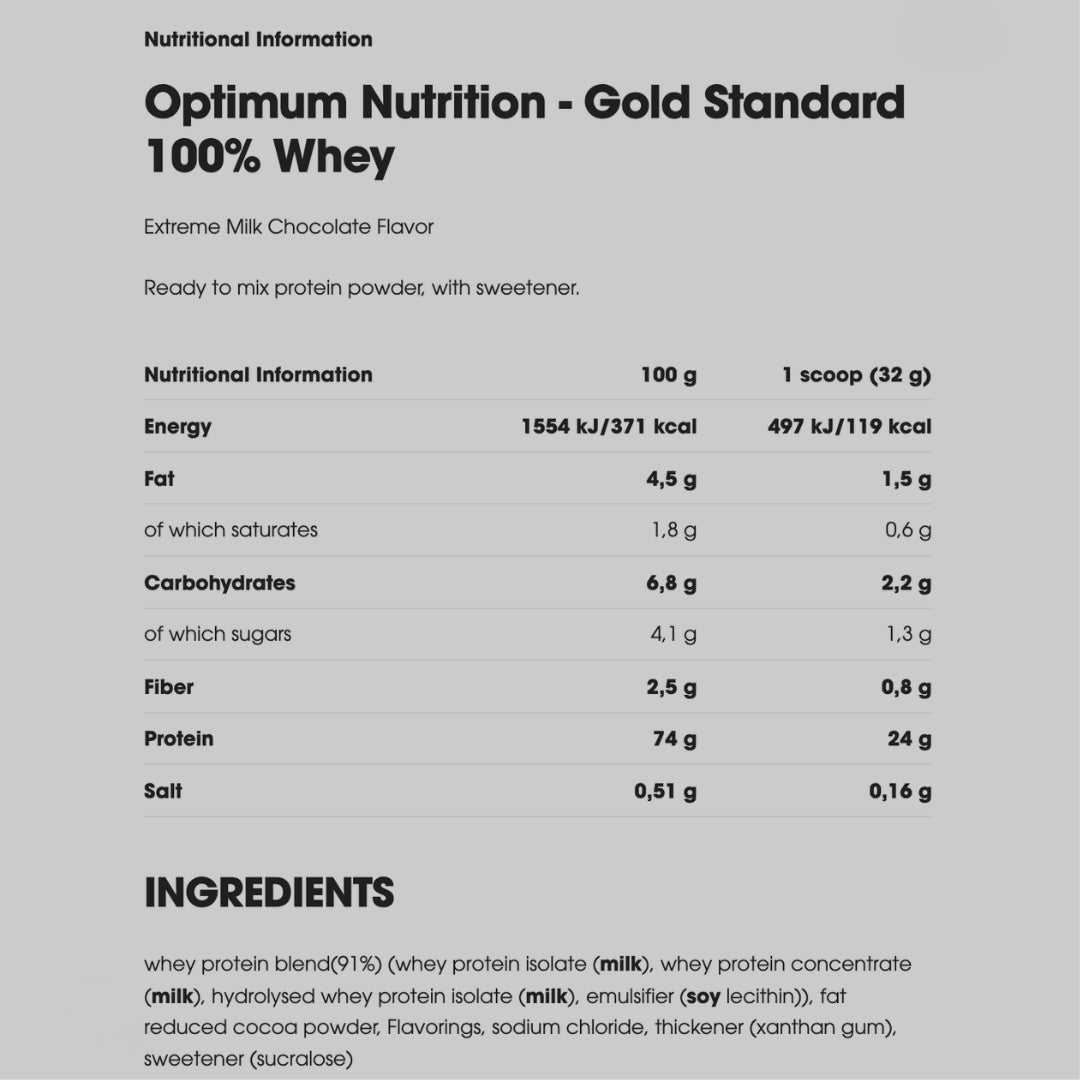 GOLD STANDARD 100% WHEY DE OPTIMUM NUTRITION