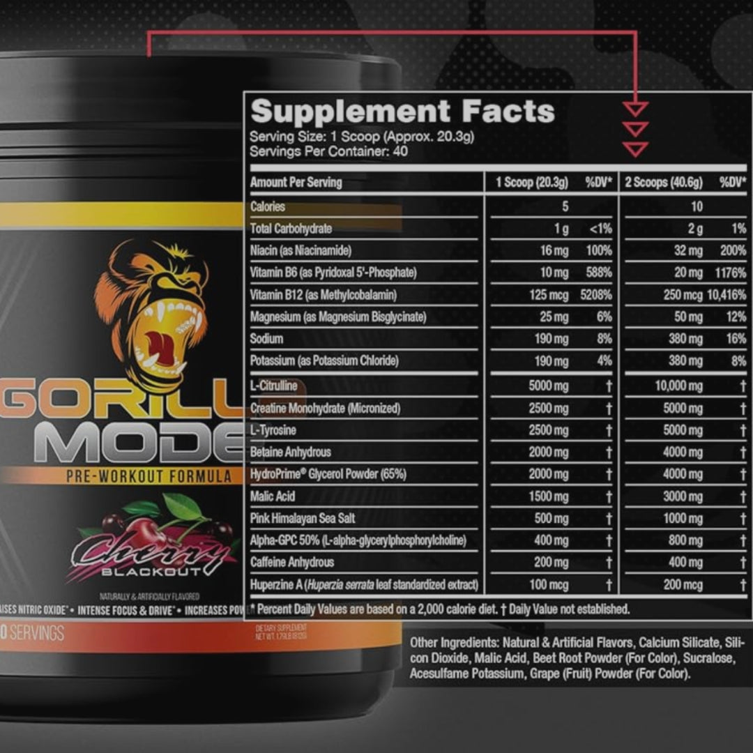 GORILLA MODE PREWORKOUT DE GORILLA MIND