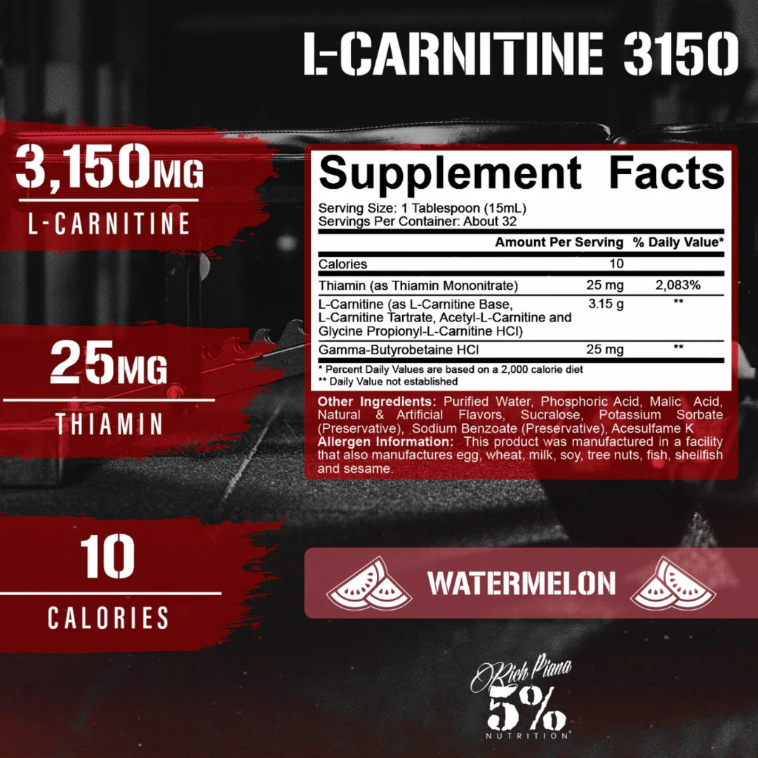 LIQUID L-CARNITINE 3150 DE RICH PIANA 5% NUTRITION