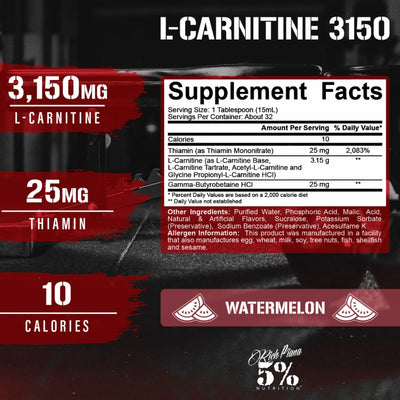 LIQUID L-CARNITINE 3150 DE RICH PIANA 5% NUTRITION