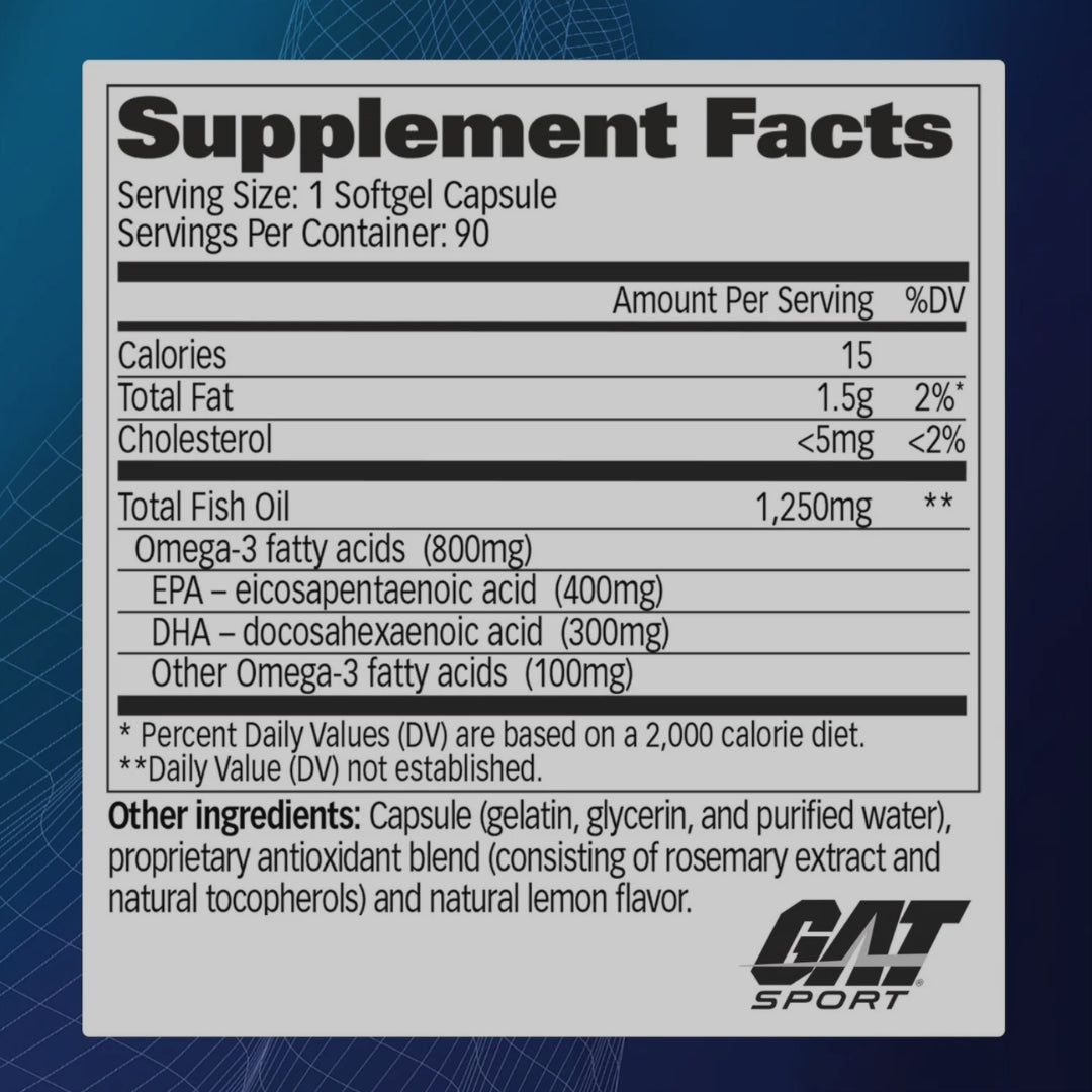 OMEGA-3 PURIFIED FISH OIL DE GAT SPORT