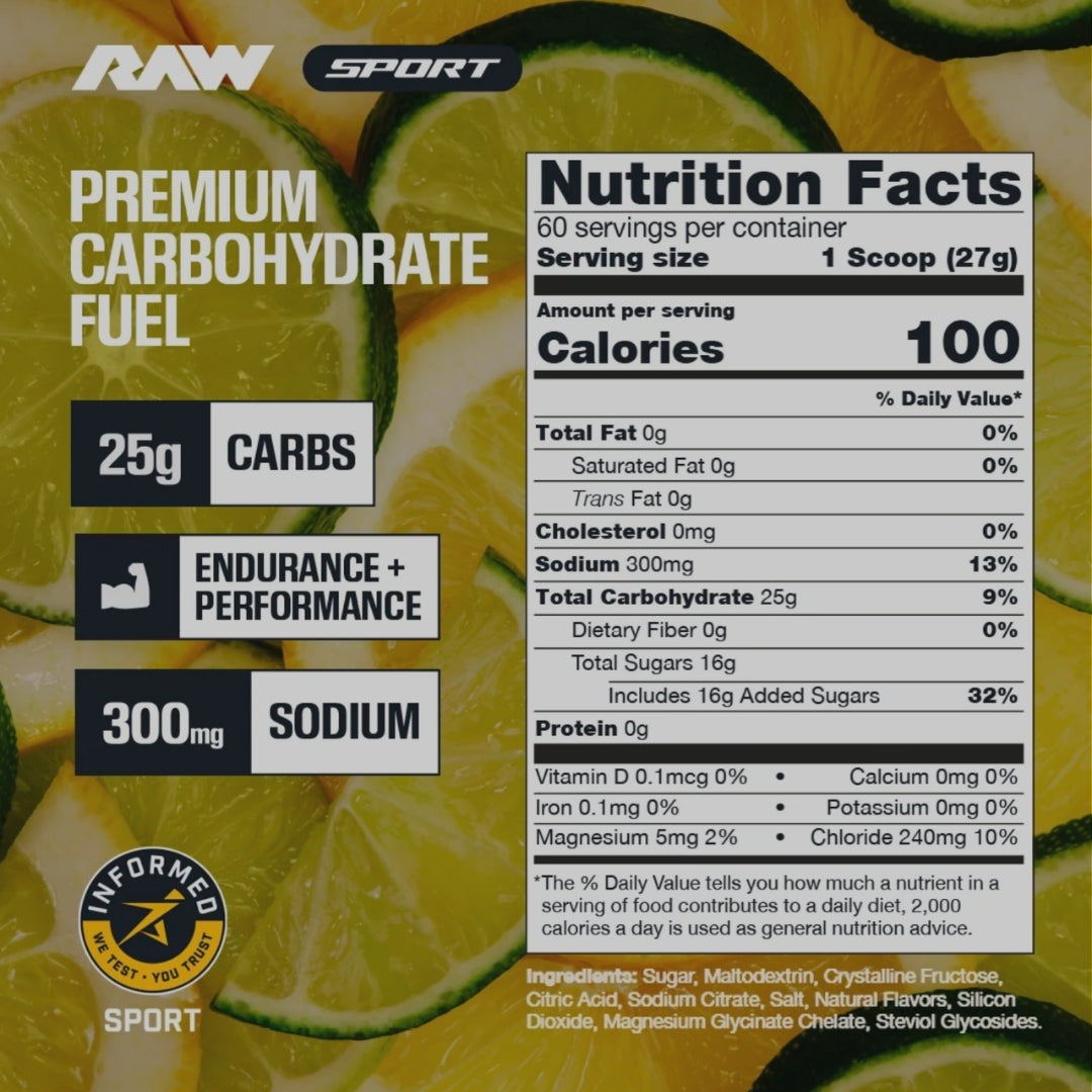 PREMIUM CARBOHYDRATE FUEL DE RAW NUTRITION