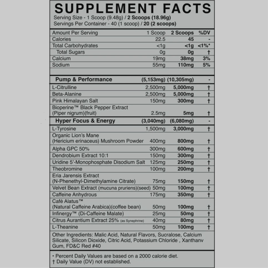 RULE HYPER-FOCUS PRE-WORKOUT DE BLACKMARKET