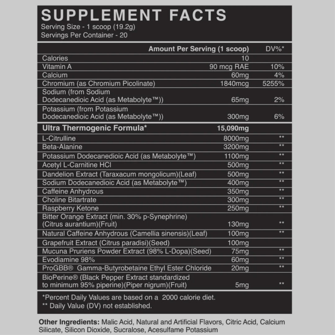 SCORCH ULTRA THERMOGENIC PRE-WORKOUT DE BLACKMARKET