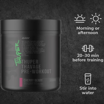 THUPER THAVAGE PRE-WORKOUT DE RAW NUTRITION
