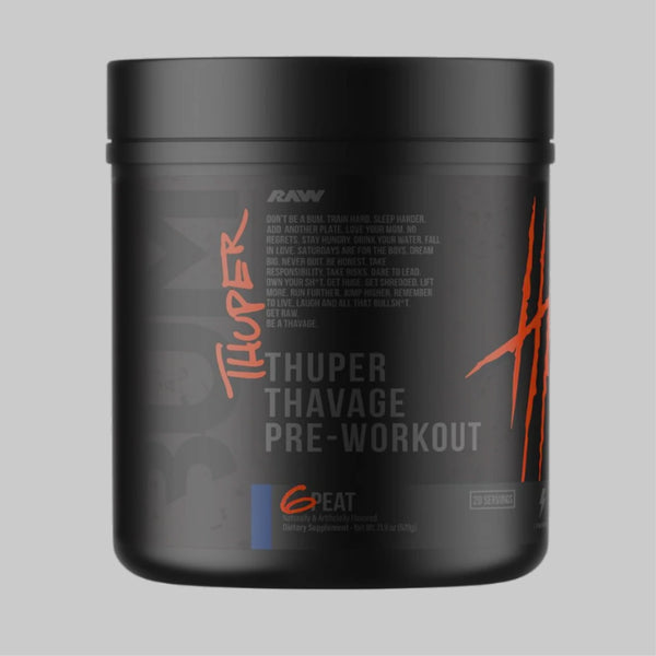 THUPER THAVAGE PRE-WORKOUT DE RAW NUTRITION